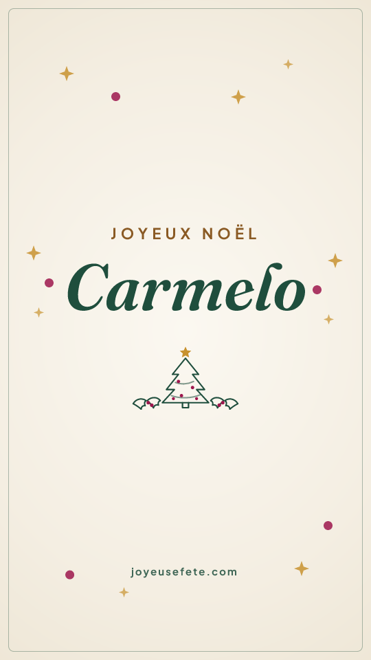 Image « Joyeux Noël Carmelo » au format story