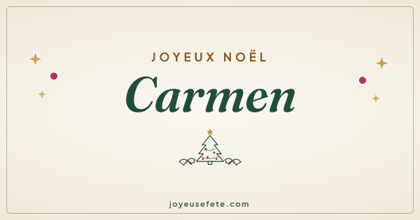 Image « Joyeux Noël Carmen » au format large