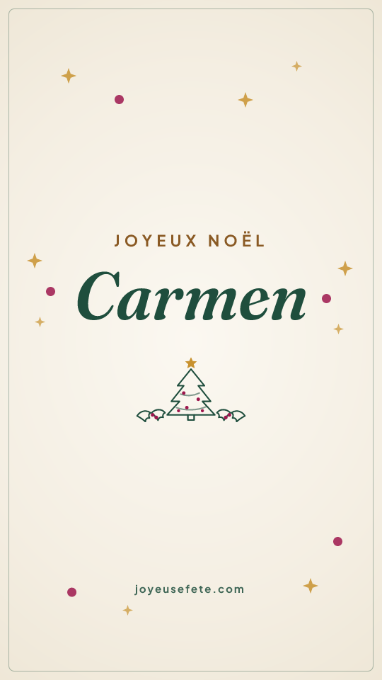 Image « Joyeux Noël Carmen » au format story