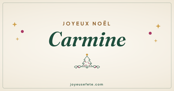 Image « Joyeux Noël Carmine » au format large