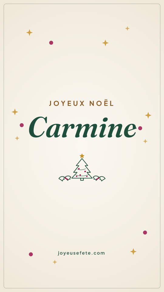 Image « Joyeux Noël Carmine » au format story