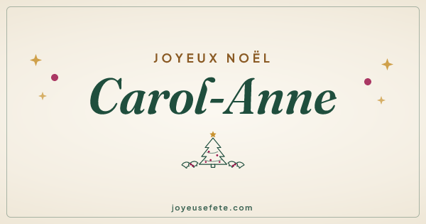 Image « Joyeux Noël Carol-Anne » au format large