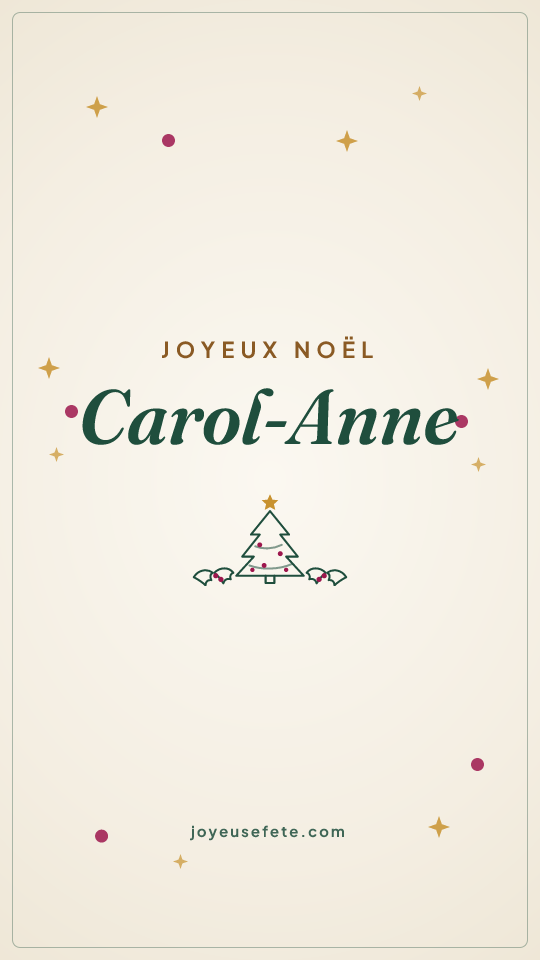 Image « Joyeux Noël Carol-Anne » au format story