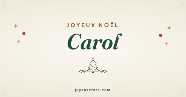 Image « Joyeux Noël Carol » au format large