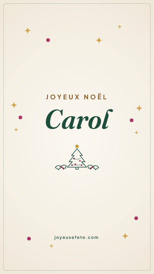 Image « Joyeux Noël Carol » au format story