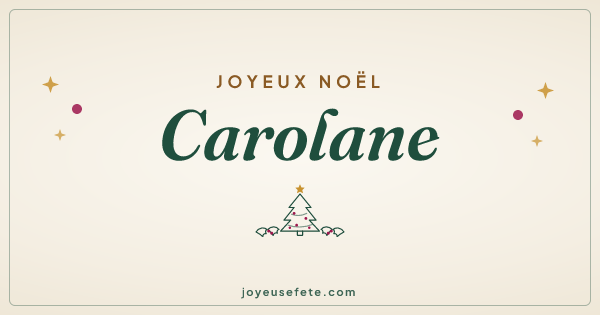 Image « Joyeux Noël Carolane » au format large