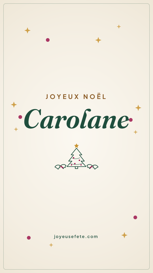 Image « Joyeux Noël Carolane » au format story