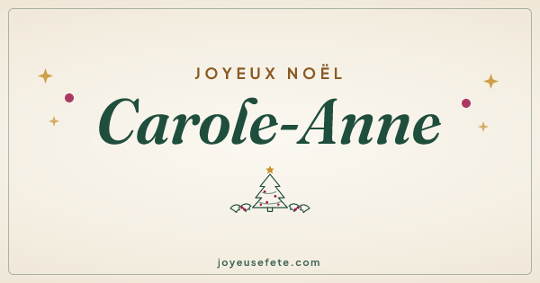 Image « Joyeux Noël Carole-Anne » au format large