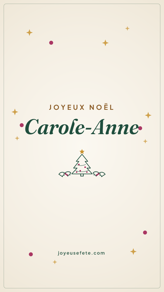 Image « Joyeux Noël Carole-Anne » au format story