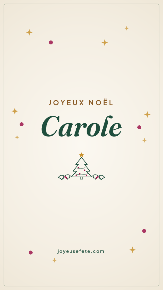 Image « Joyeux Noël Carole » au format story