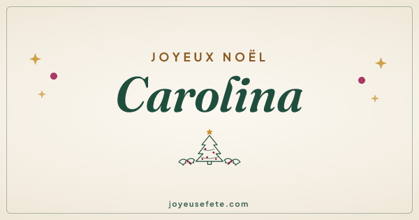 Image « Joyeux Noël Carolina » au format large