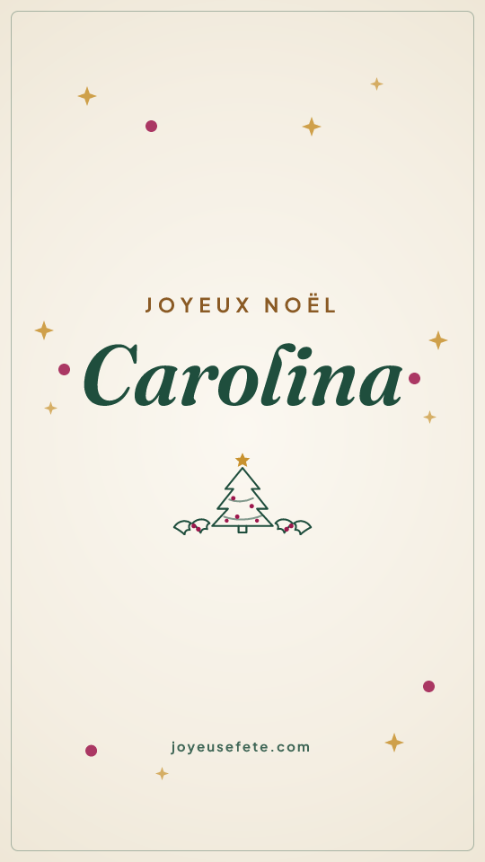 Image « Joyeux Noël Carolina » au format story