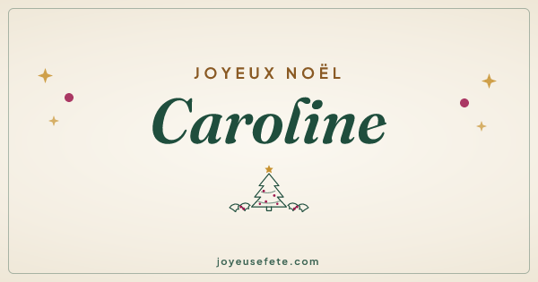Image « Joyeux Noël Caroline » au format large
