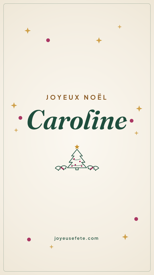 Image « Joyeux Noël Caroline » au format story