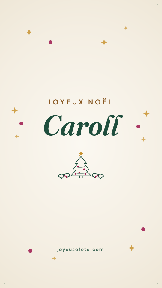 Image « Joyeux Noël Caroll » au format story