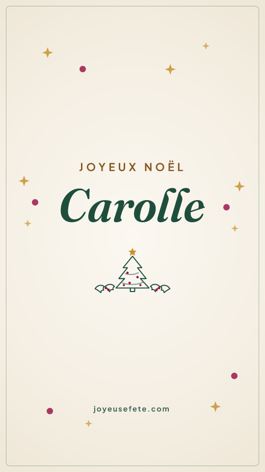 Image « Joyeux Noël Carolle » au format story