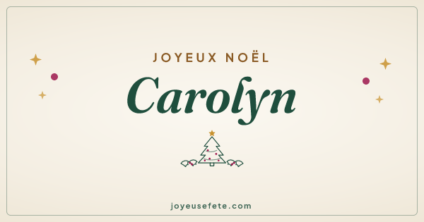 Image « Joyeux Noël Carolyn » au format large