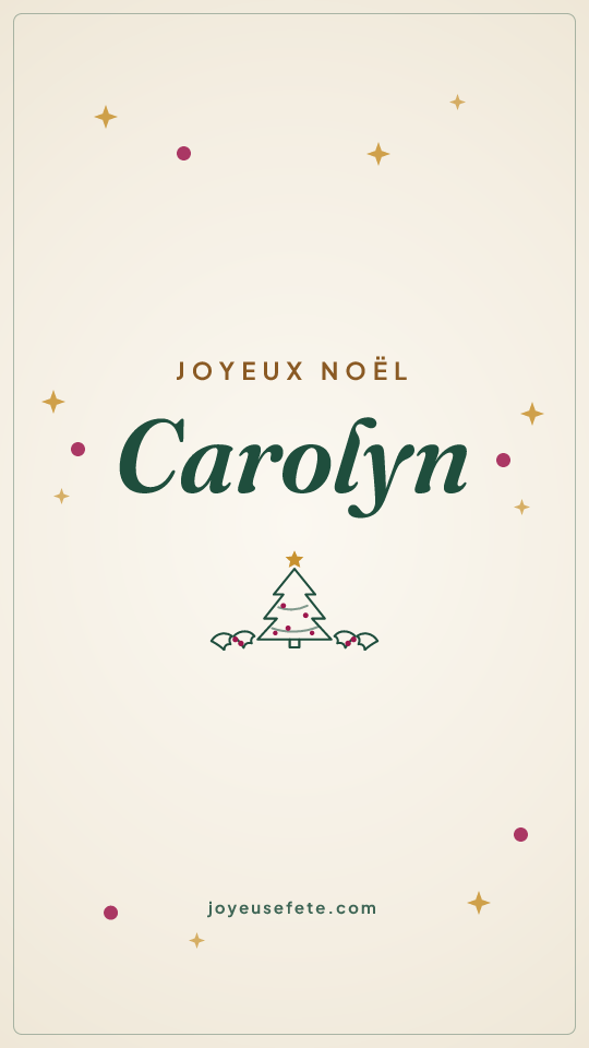 Image « Joyeux Noël Carolyn » au format story