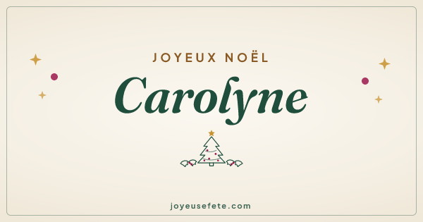 Image « Joyeux Noël Carolyne » au format large