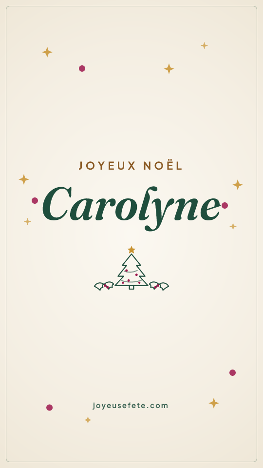 Image « Joyeux Noël Carolyne » au format story