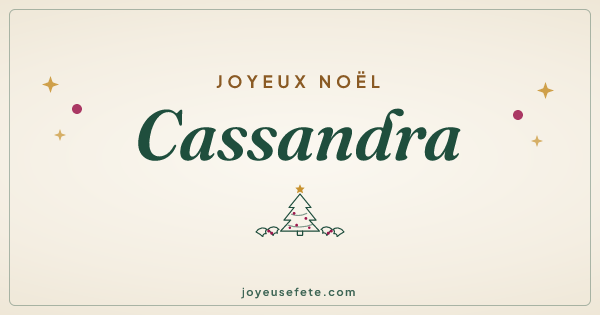 Image « Joyeux Noël Cassandra » au format large