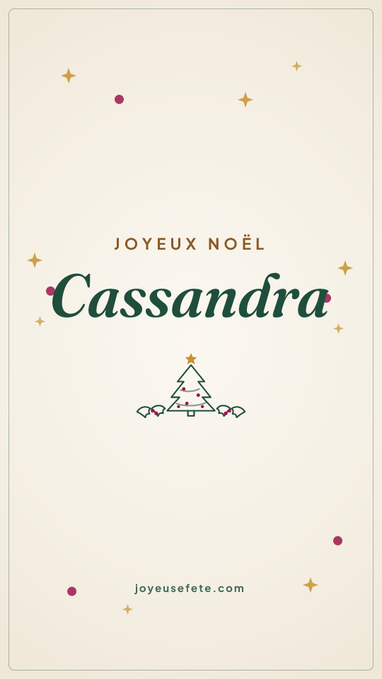Image « Joyeux Noël Cassandra » au format story