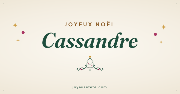Image « Joyeux Noël Cassandre » au format large