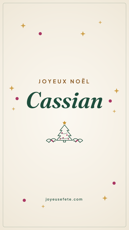 Image « Joyeux Noël Cassian » au format story