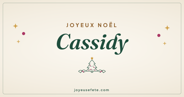 Image « Joyeux Noël Cassidy » au format large