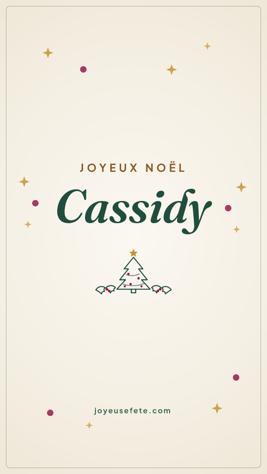 Image « Joyeux Noël Cassidy » au format story