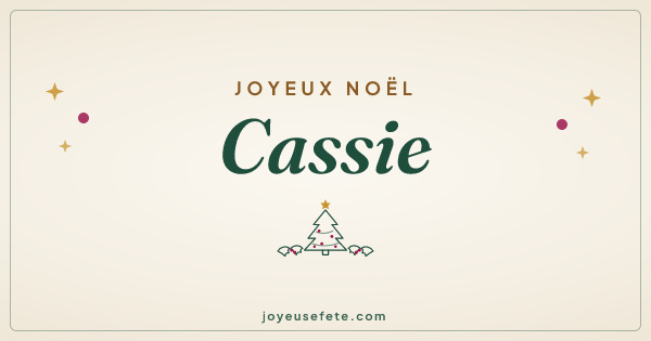 Image « Joyeux Noël Cassie » au format large