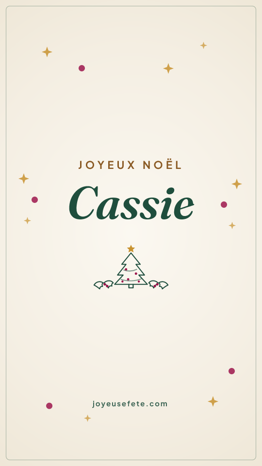 Image « Joyeux Noël Cassie » au format story