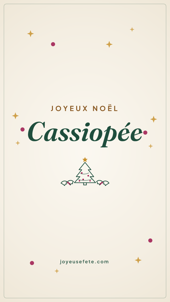 Image « Joyeux Noël Cassiopée » au format story