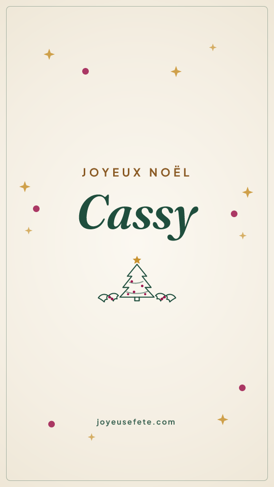 Image « Joyeux Noël Cassy » au format story