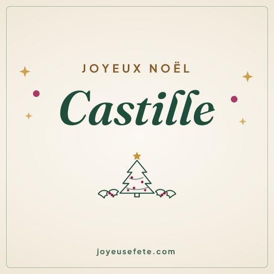 Image carrée « Joyeux Noël Castille » pour WhatsApp