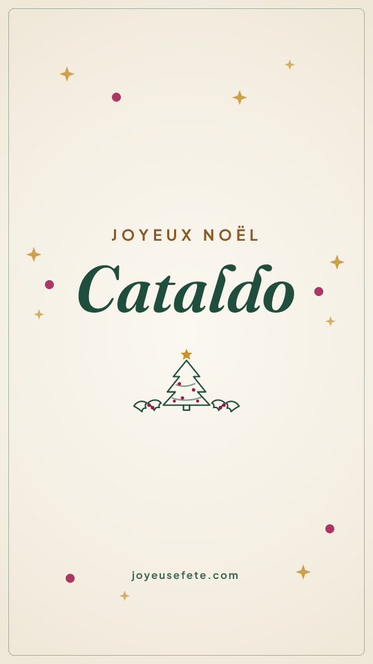 Image « Joyeux Noël Cataldo » au format story