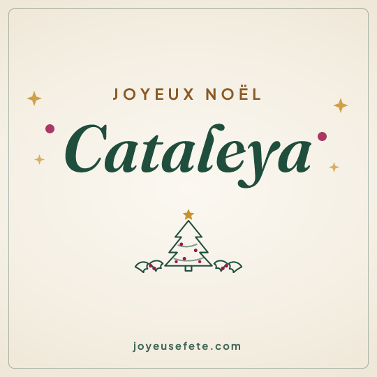 Image carrée « Joyeux Noël Cataleya » pour WhatsApp