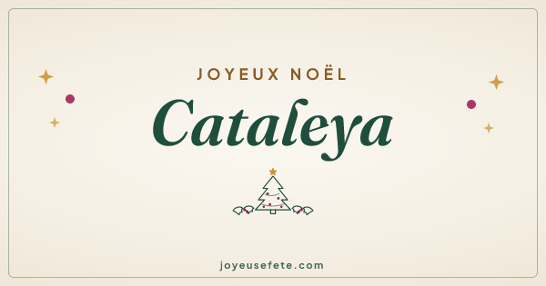 Image « Joyeux Noël Cataleya » au format large