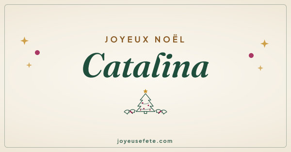 Image « Joyeux Noël Catalina » au format large