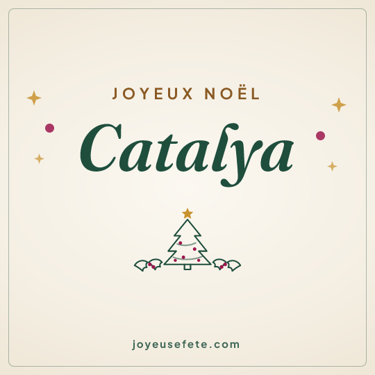 Image carrée « Joyeux Noël Catalya » pour WhatsApp