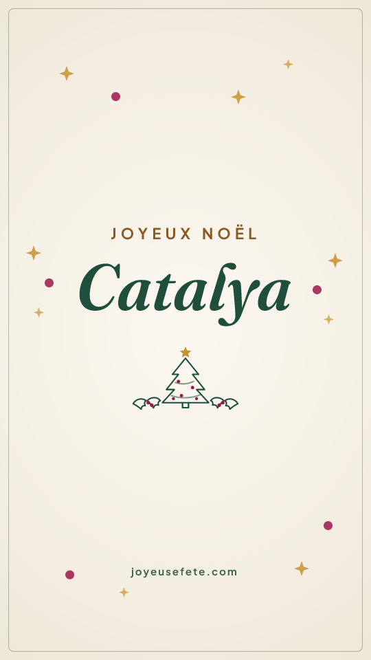 Image « Joyeux Noël Catalya » au format story