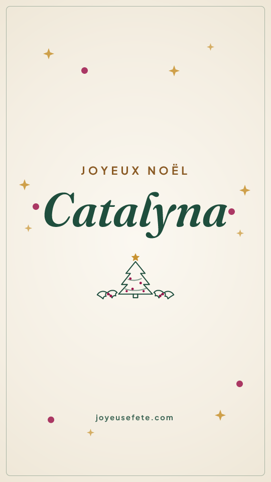 Image « Joyeux Noël Catalyna » au format story