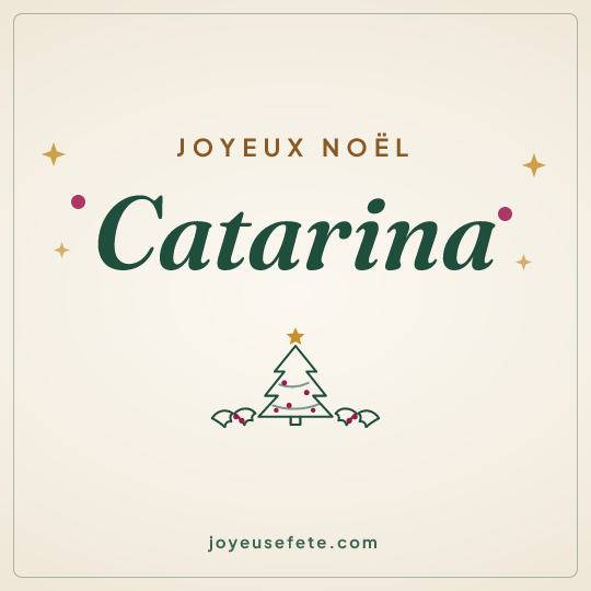 Image carrée « Joyeux Noël Catarina » pour WhatsApp