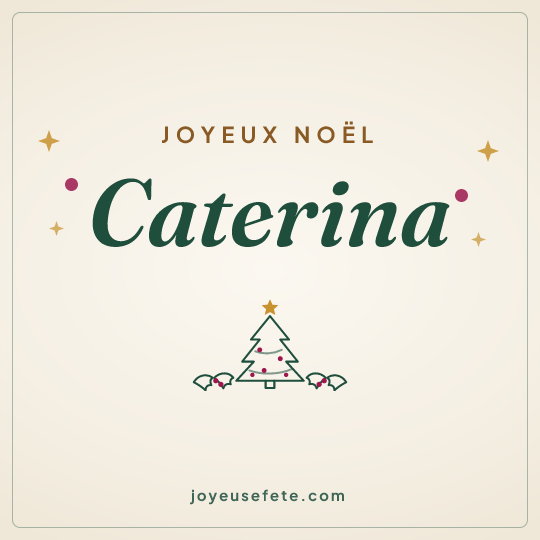 Image carrée « Joyeux Noël Caterina » pour WhatsApp