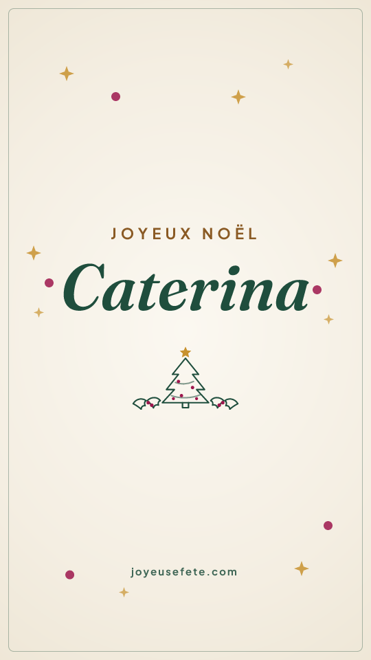 Image « Joyeux Noël Caterina » au format story