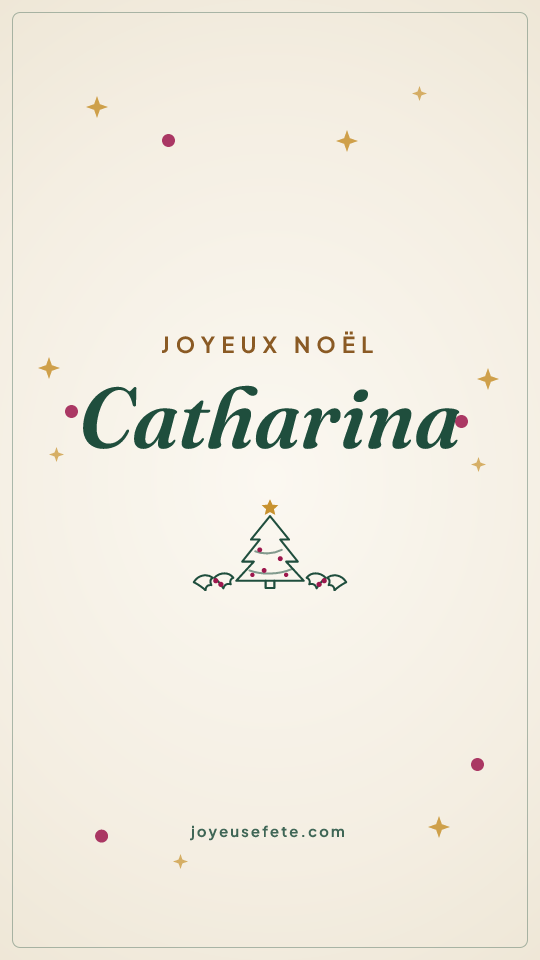 Image « Joyeux Noël Catharina » au format story