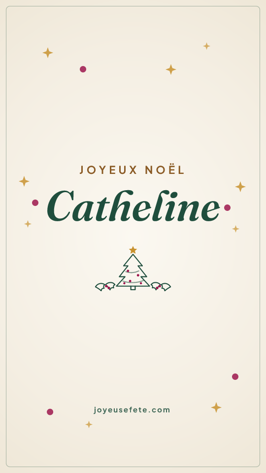 Image « Joyeux Noël Catheline » au format story