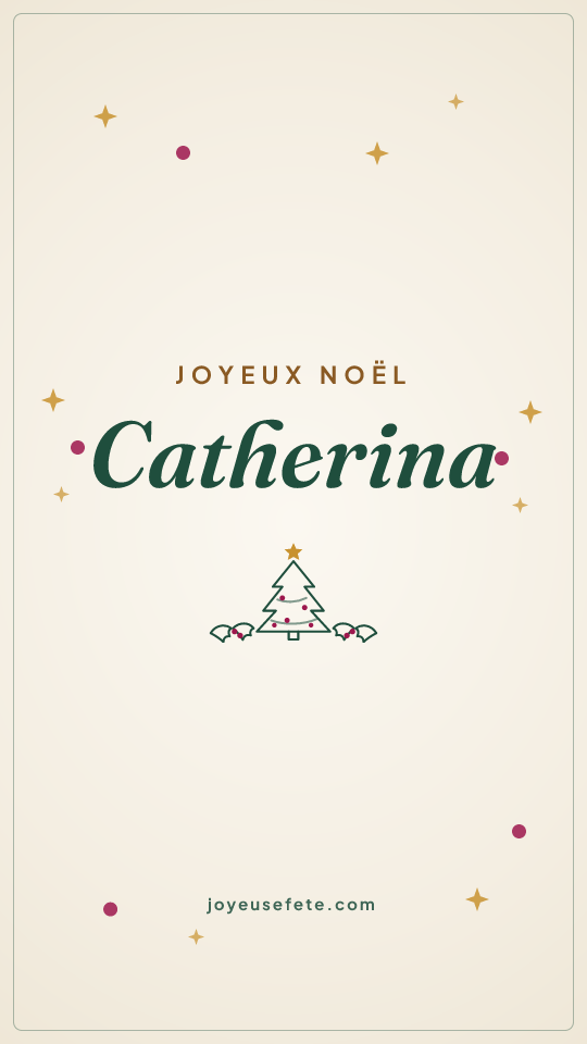 Image « Joyeux Noël Catherina » au format story