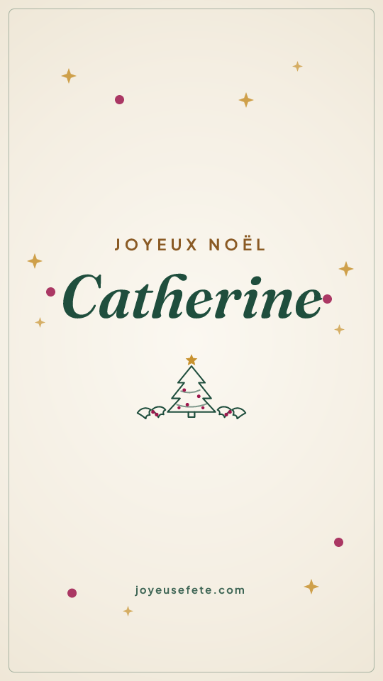 Image « Joyeux Noël Catherine » au format story