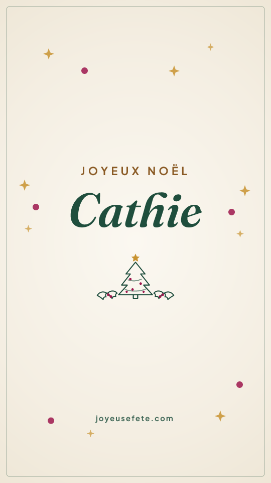 Image « Joyeux Noël Cathie » au format story